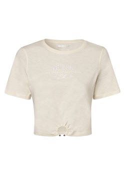 GUESS T-shirt damski Kobiety Bawełna waniliowy nadruk ze sklepu vangraaf w kategorii Bluzki damskie - zdjęcie 153288270