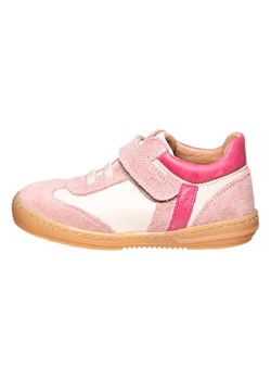 POM POM Skórzane sneakersy w kolorze różowo-białym ze sklepu Limango Polska w kategorii Półbuty dziecięce - zdjęcie 153289392