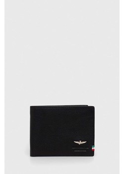Aeronautica Militare portfel skórzany męski kolor czarny ze sklepu ANSWEAR.com w kategorii Portfele męskie - zdjęcie 153354830
