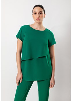 Zielona bluzka z falbanami ze sklepu Molton w kategorii Bluzki damskie - zdjęcie 153357931