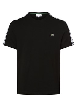 Lacoste T-shirt męski Mężczyźni Bawełna czarny jednolity ze sklepu vangraaf w kategorii T-shirty męskie - zdjęcie 153369301
