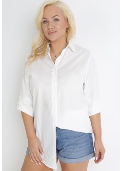 Biała Koszula z Kołnierzem i Guzikami Ezria ze sklepu Born2be Odzież w kategorii Koszule damskie - zdjęcie 153375440