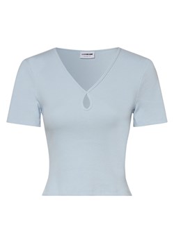 Noisy May T-shirt damski Kobiety Bawełna jasnoniebieski jednolity ze sklepu vangraaf w kategorii Bluzki damskie - zdjęcie 153380831