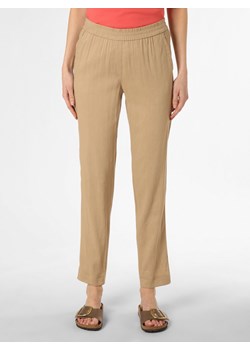 Marc Cain Collections Spodnie z dodatkiem lnu Kobiety len beżowy jednolity ze sklepu vangraaf w kategorii Spodnie damskie - zdjęcie 153380882