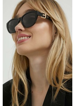 Moschino okulary przeciwsłoneczne damskie kolor czarny ze sklepu ANSWEAR.com w kategorii Okulary przeciwsłoneczne damskie - zdjęcie 153383232