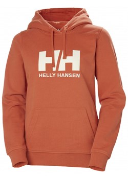 Damska bluza dresowa nierozpinana z kapturem HELLY HANSEN HH LOGO HOODIE - pomarańczowa ze sklepu Sportstylestory.com w kategorii Bluzy damskie - zdjęcie 153386183