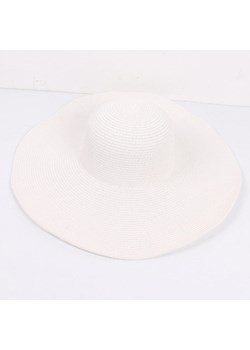 Klasyczny kapelusz plażowy - Biały / Uniwersalny ze sklepu Valetta.pl w kategorii Kapelusze damskie - zdjęcie 153391310