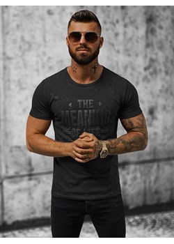 T-shirt męski czarny OZONEE JS/S016/3Z ze sklepu ozonee.pl w kategorii T-shirty męskie - zdjęcie 153482170
