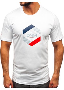 Biały bawełniany t-shirt męski z nadrukiem Bolf 14741 ze sklepu Denley w kategorii T-shirty męskie - zdjęcie 153484260