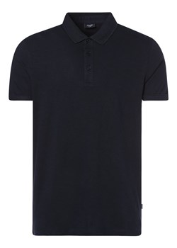 Joop Jeans Męska koszulka polo z dodatkiem lnu Mężczyźni Bawełna granatowy jednolity ze sklepu vangraaf w kategorii T-shirty męskie - zdjęcie 153529874
