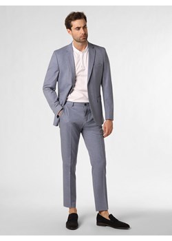 Selected Męskie spodnie od garnituru modułowego Mężczyźni Slim Fit jasnoniebieski wypukły wzór tkaniny ze sklepu vangraaf w kategorii Spodnie męskie - zdjęcie 153530022