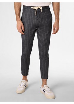 Finshley & Harding London Spodnie z dodatkiem lnu Mężczyźni denim w paski ze sklepu vangraaf w kategorii Spodnie męskie - zdjęcie 153530031