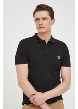 PS Paul Smith polo bawełniane kolor czarny wzorzysty ze sklepu ANSWEAR.com w kategorii T-shirty męskie - zdjęcie 153544542