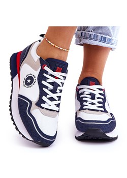 BIG STAR SHOES Damskie Sneakersy Memory Foam System Big Star LL274538 Biało-Granatowe białe ze sklepu ButyModne.pl w kategorii Buty sportowe damskie - zdjęcie 153557744