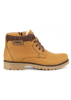 Buty męskie zimowe skórzane J35S rude ze sklepu butyolivier w kategorii Buty zimowe męskie - zdjęcie 153589400