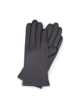 Rękawiczki damskie ze skóry licowej czarne ze sklepu WITTCHEN w kategorii Rękawiczki damskie - zdjęcie 153608363