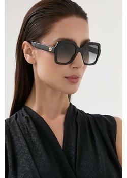 Gucci okulary przeciwsłoneczne damskie kolor czarny ze sklepu ANSWEAR.com w kategorii Okulary przeciwsłoneczne damskie - zdjęcie 153628564