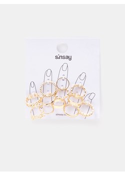 Sinsay - Pierścionki 12 pack - Złoty ze sklepu Sinsay w kategorii Pierścionki - zdjęcie 153631203