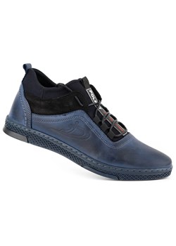 Buty męskie zimowe K27F granatowe ze sklepu butyolivier w kategorii Buty zimowe męskie - zdjęcie 153632221