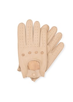 Męskie rękawiczki skórzane samochodowe beżowe ze sklepu WITTCHEN w kategorii Rękawiczki męskie - zdjęcie 153637714