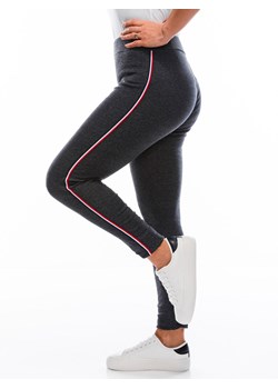 Spodnie damskie legginsy 177PLR - grafitowe ze sklepu Edoti w kategorii Spodnie damskie - zdjęcie 153663730