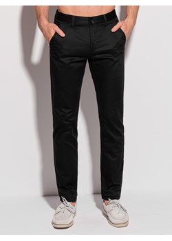 Spodnie męskie chino 1339P - czarne ze sklepu Edoti w kategorii Spodnie męskie - zdjęcie 153663733