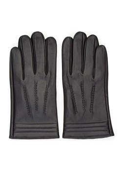 Męskie rękawiczki ocieplane skórzane z przeszyciami ze sklepu WITTCHEN w kategorii Rękawiczki męskie - zdjęcie 153665804
