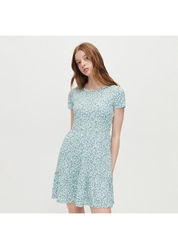 Wzorzysta sukienka babydoll zielona - Wielobarwny ze sklepu House w kategorii Sukienki - zdjęcie 153673831