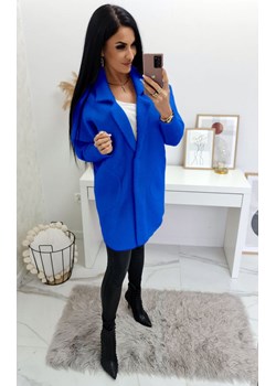 płaszcz z alpaki - alpaka larry chaber niebieska ze sklepu STYLOWO w kategorii Płaszcze damskie - zdjęcie 153683692