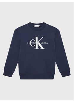 Calvin Klein Jeans Bluza Monogram Logo IU0IU00265 Granatowy Regular Fit ze sklepu MODIVO w kategorii Bluzy chłopięce - zdjęcie 153699660