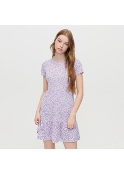Wzorzysta sukienka babydoll fioletowa - Wielobarwny ze sklepu House w kategorii Sukienki - zdjęcie 153702402
