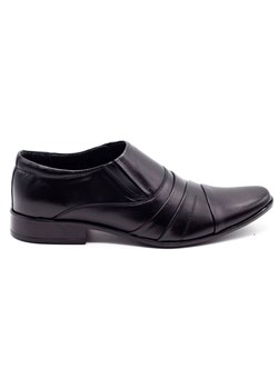 Lukas Wizytowe pantofle wsuwane 206 czarne ze sklepu ButyModne.pl w kategorii Półbuty męskie - zdjęcie 153709132