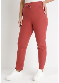 Czerwone Spodnie Regular Auxosa ze sklepu Born2be Odzież w kategorii Spodnie damskie - zdjęcie 153740571