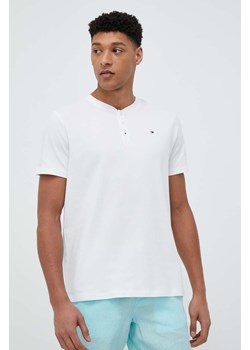 Tommy Hilfiger t-shirt męski kolor biały gładki ze sklepu ANSWEAR.com w kategorii T-shirty męskie - zdjęcie 153747910