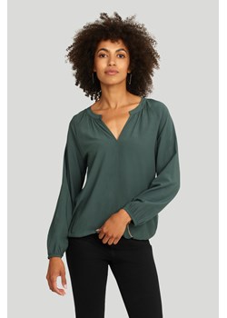 Ciemnozielona bluzka z wiskozy ze sklepu Greenpoint.pl w kategorii Bluzki damskie - zdjęcie 153752352