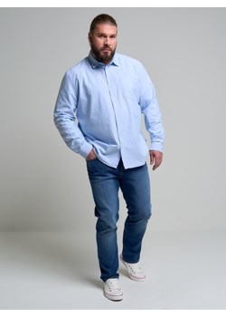 Koszula męska z tkaniny typu oxford jasnoniebieska Trixi 400 ze sklepu Big Star w kategorii Koszule męskie - zdjęcie 153768103