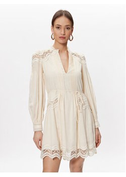 TWINSET Sukienka letnia 231TT2291 Écru Regular Fit ze sklepu MODIVO w kategorii Sukienki - zdjęcie 153777280