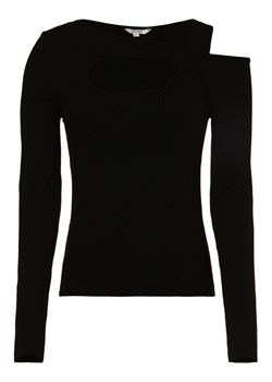 mbyM Damska koszulka z długim rękawem Kobiety Dżersej czarny jednolity ze sklepu vangraaf w kategorii Bluzki damskie - zdjęcie 153783822