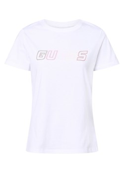 GUESS T-shirt damski Kobiety Bawełna biały nadruk ze sklepu vangraaf w kategorii Bluzki damskie - zdjęcie 153783824