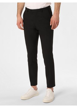 CG - CLUB of GENTS Męskie spodnie od garnituru modułowego Mężczyźni Slim Fit czarny jednolity ze sklepu vangraaf w kategorii Spodnie męskie - zdjęcie 153783910