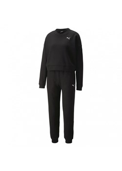 Damski dres komplet Puma Loungewear Suit - czarny ze sklepu Sportstylestory.com w kategorii Dresy damskie - zdjęcie 153793513