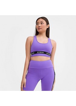 Damski top basic Guess Aline Top Eco Stretch - fioletowy ze sklepu Sportstylestory.com w kategorii Biustonosze - zdjęcie 153793600