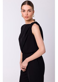 Elegancki kombinezon damski z wiązaniem w kolorze czarnym S345, Kolor czarny, Rozmiar L, Stylove ze sklepu Primodo w kategorii Kombinezony damskie - zdjęcie 153800530