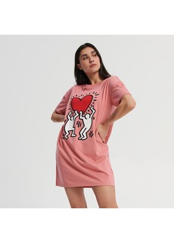 Sinsay - Koszula nocna Keith Haring - Różowy ze sklepu Sinsay w kategorii Koszule nocne - zdjęcie 154074771