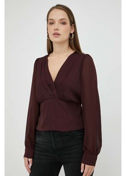 Morgan bluzka damska kolor bordowy gładka ze sklepu ANSWEAR.com w kategorii Bluzki damskie - zdjęcie 154080370