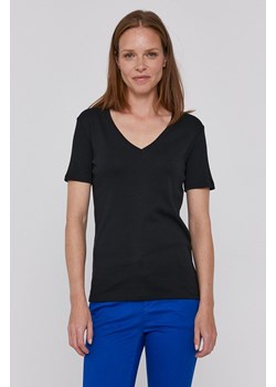 United Colors of Benetton T-shirt bawełniany kolor czarny ze sklepu ANSWEAR.com w kategorii Bluzki damskie - zdjęcie 154081600