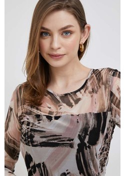 Dkny bluzka damska wzorzysta ze sklepu ANSWEAR.com w kategorii Bluzki damskie - zdjęcie 154083121