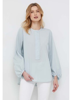 Dkny bluzka damska kolor turkusowy ze sklepu ANSWEAR.com w kategorii Bluzki damskie - zdjęcie 154084121