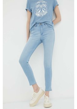 Wrangler jeansy damskie kolor niebieski ze sklepu ANSWEAR.com w kategorii Jeansy damskie - zdjęcie 154086711