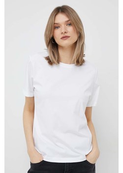 Calvin Klein t-shirt bawełniany kolor biały ze sklepu ANSWEAR.com w kategorii Bluzki damskie - zdjęcie 154086904